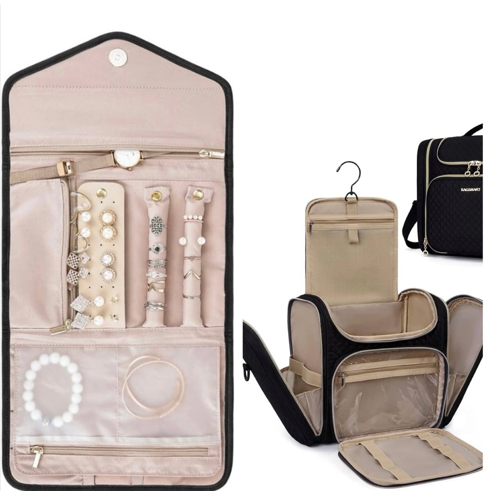 Travel Jewelry Organizer Case for Women - Pink
